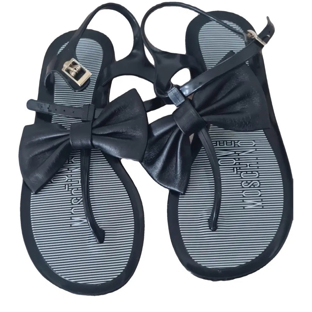 Moschino women’s leather bow Sandals euro 38 us 8